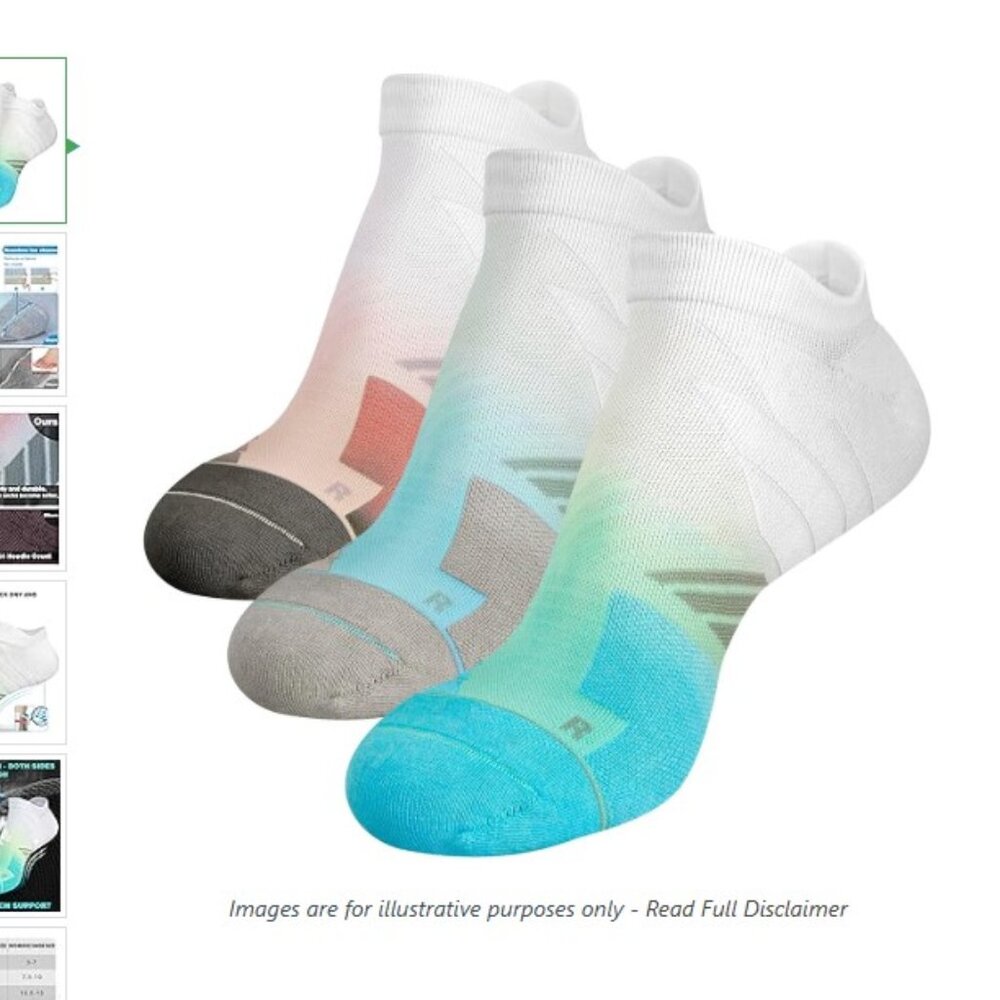 NEW! Hylaea Now Show Running Socks with Cushion Pad for Athletic Sport